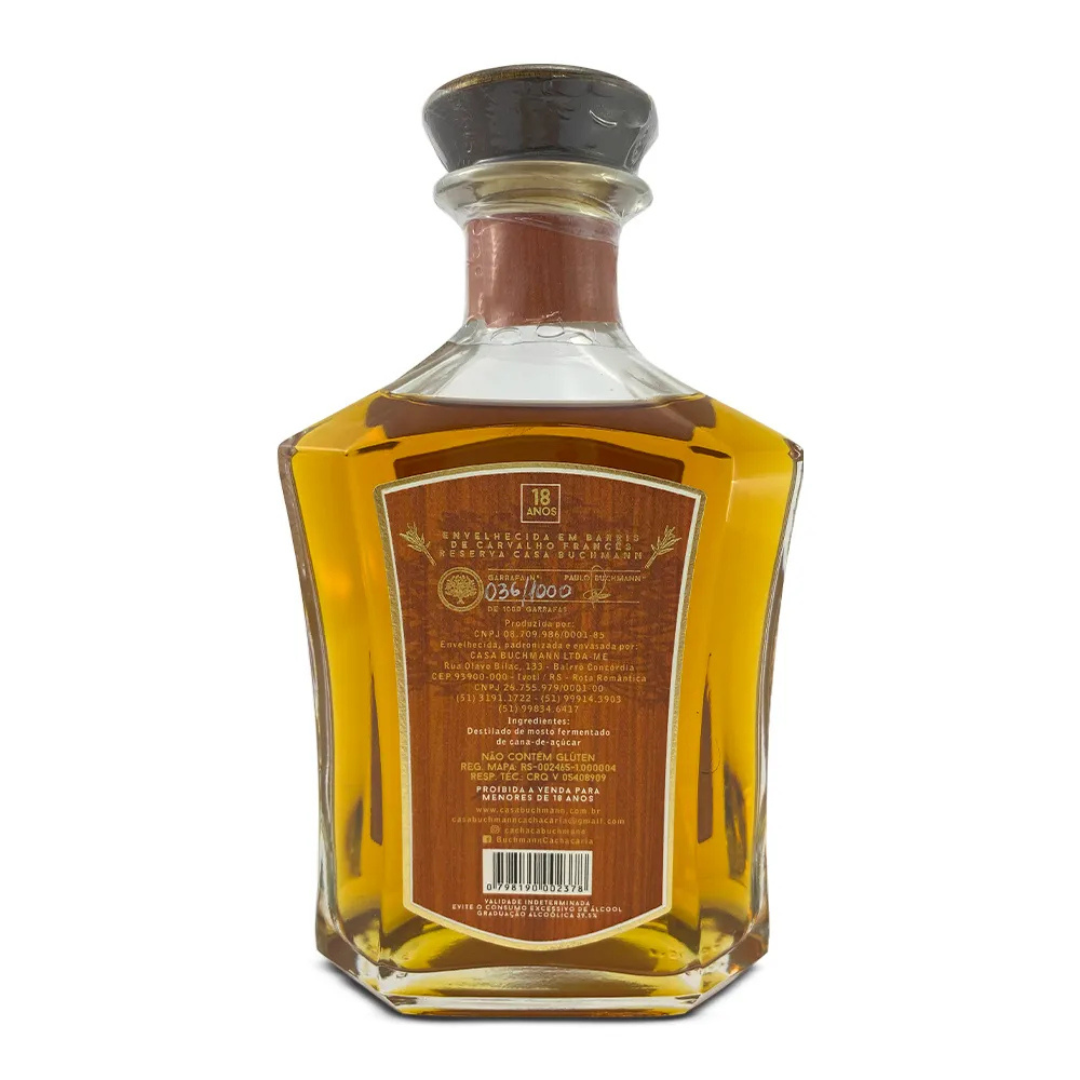 CACHAÇA ENVELHECIDA EM CARVALHO FRANCÊS 18 ANOS (700Ml)