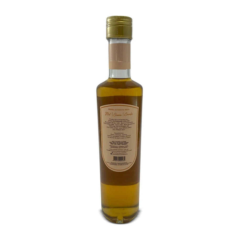 CACHAÇA MISTA COM SABOR DE MEL, CRAVO E CANELA (500Ml)